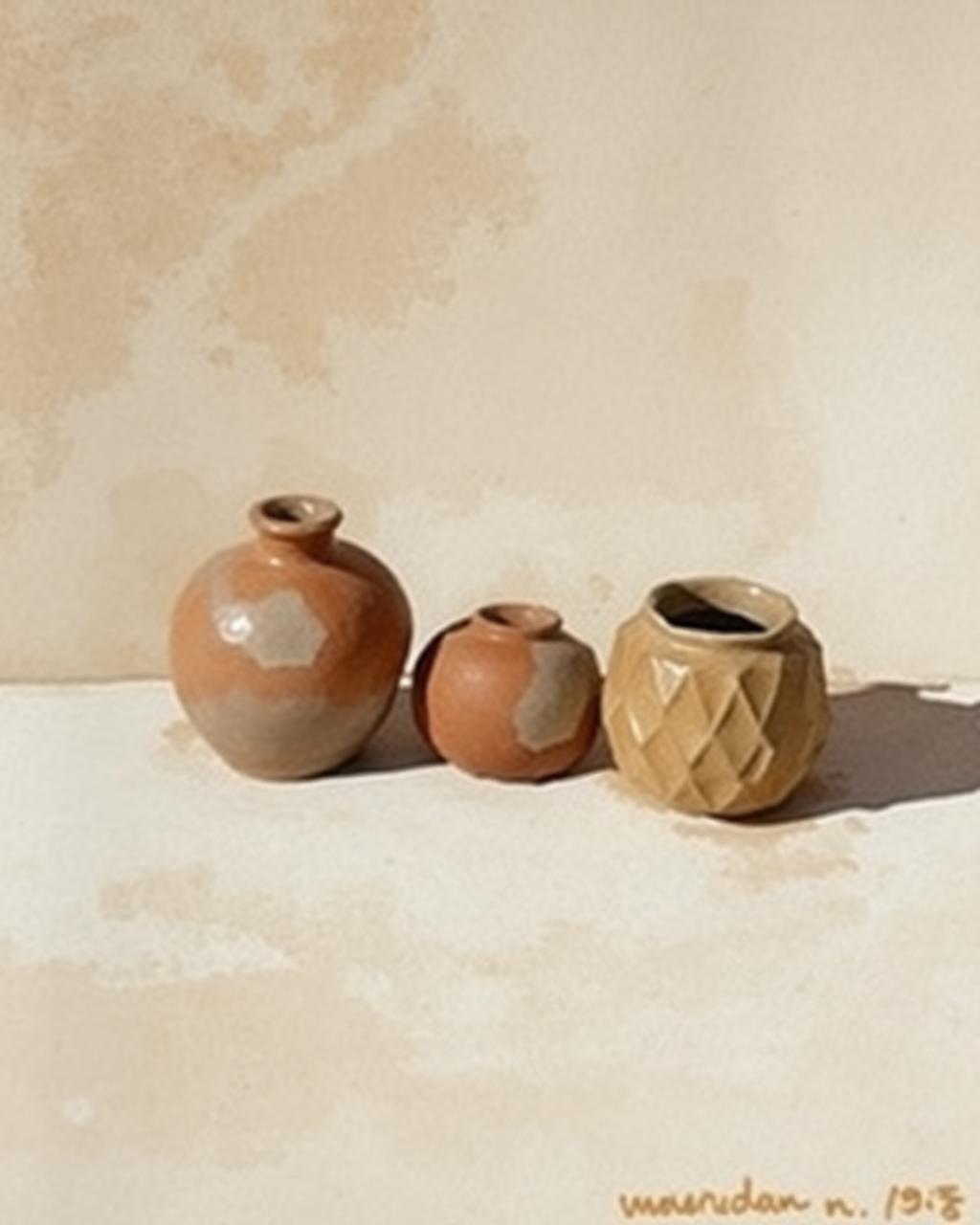 Still Life Study, Gouache on paper